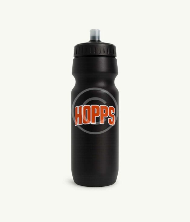 Black sports water bottle